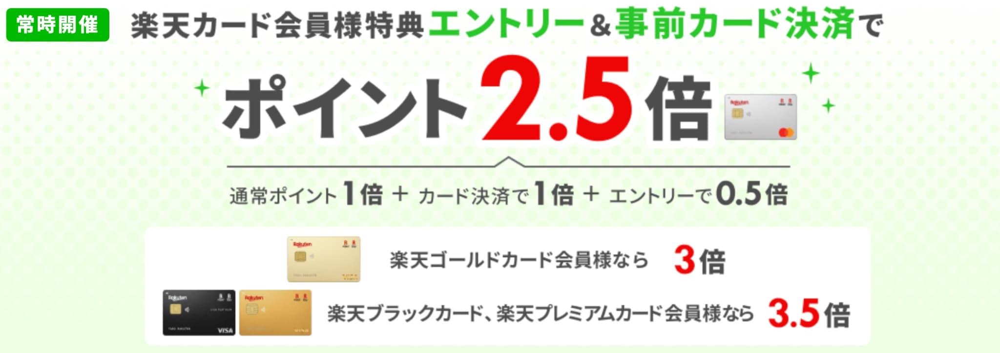 楽天トラベル エントリー&事前カード決済でポイント還元率2.5%