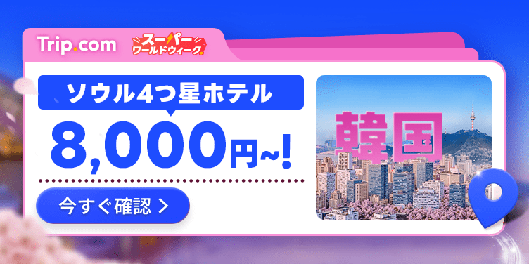 ソウル4つ星ホテル8,000円~